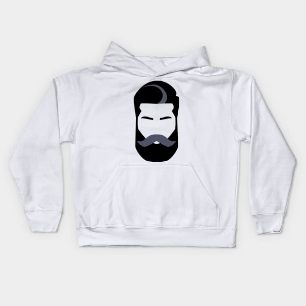 Beard Classic Kids Hoodie by ScruffyTees